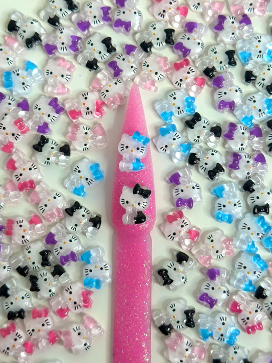 Kitty Nail Charms - 6 Pack